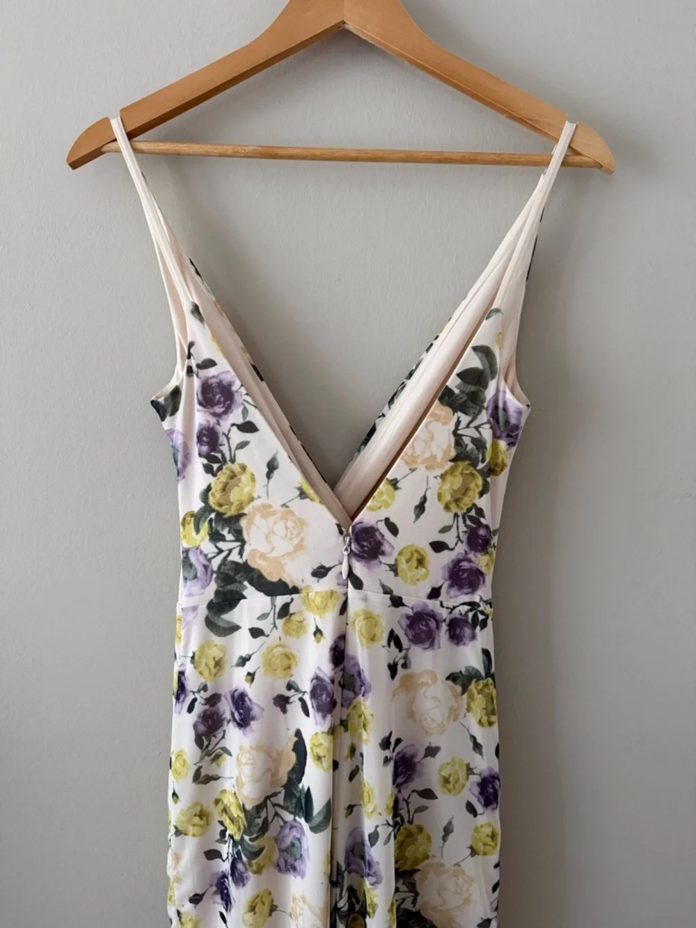 Abercrombie - Mesh Twist Wrap Maxi Dress - Cream Floral